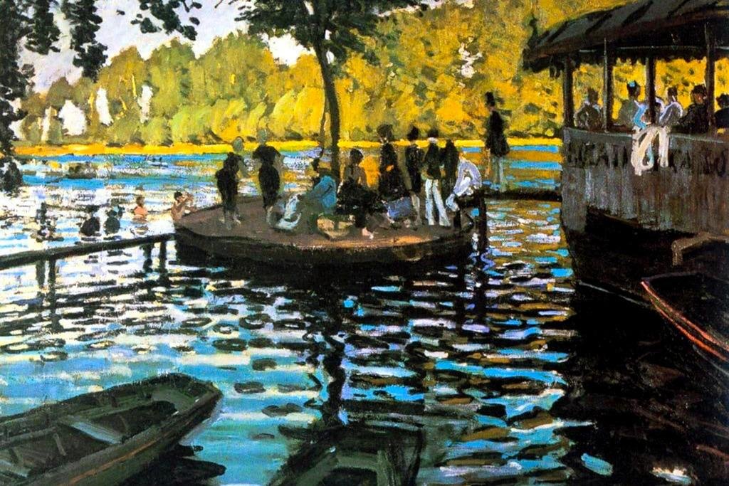 Amazon.com: Claude Monet Bathing at La Grenouillre Oil On French
